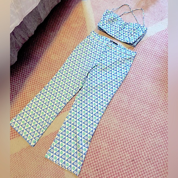 Zara Floral Two Piece Size Large - Picture 1 of 8